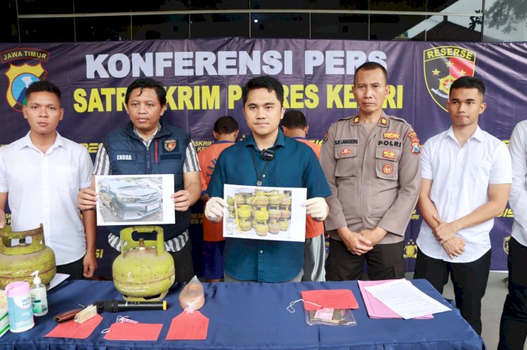 Polres Kediri Berhasil Amankan Tersangka Komplotan Pencuri Tabung Gas