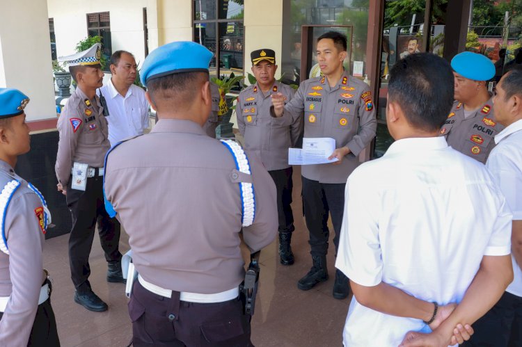 Jelang Putusan MK, Polres Jombang Siagakan Personel Amankan Gedung KPU dan Bawaslu Jombang