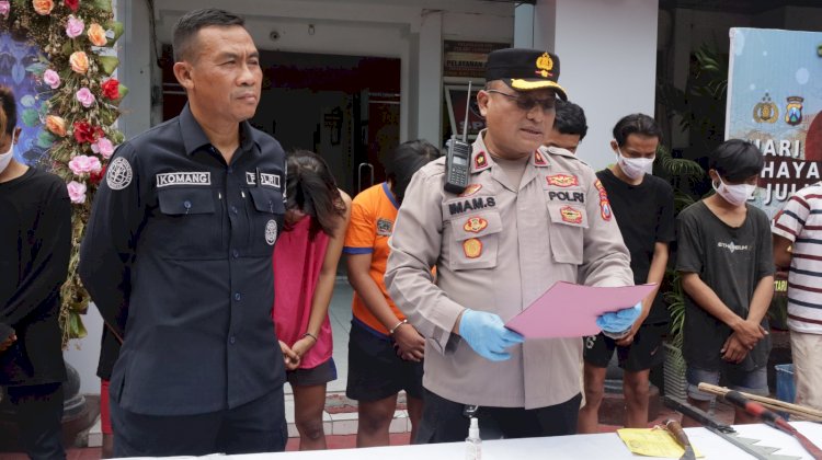 Polisi Berhasil Amankan 9 Remaja Diduga Kelompok Gengster Hendak Tawuran