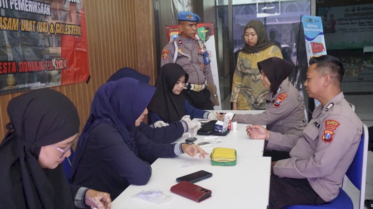 Polresta Sidoarjo Gelar Kegiatan Preventif Melalui Pemeriksaan Kesehatan Personil